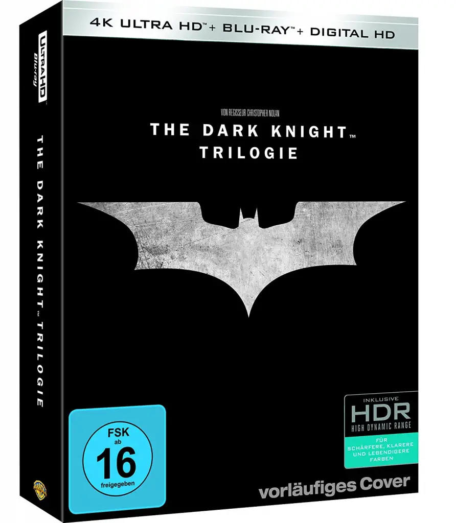 Boxset der The Dark Knight Trilogy mit HDR